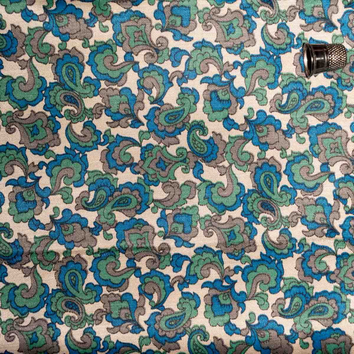Paisley Green-Blue-Beige